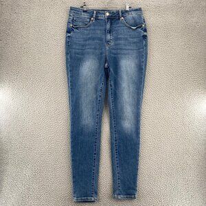 Judy Blue Jeans Womens 13 31 Blue Medium Wash Denim Stretch Skinny Fit Everyday